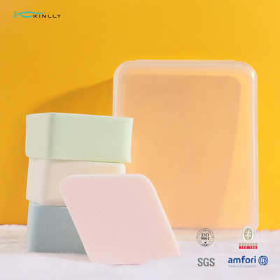 Esponja clara 4PCS de Kit Non Latex Foundation Makeup da esponja do sopro da composição da caixa do PVC