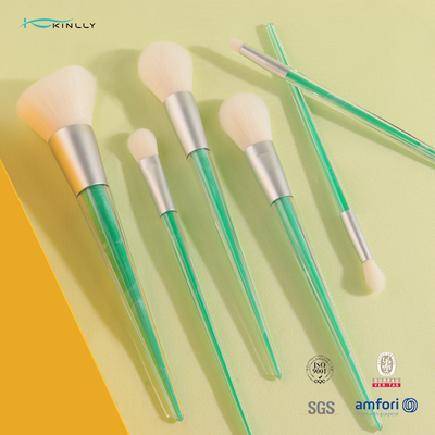 6pcs Crystal Makeup Brushes Set Soft eriça o jogo profissional da escova da composição