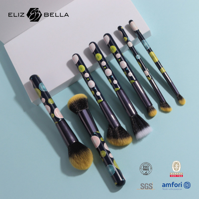 Conjunto de pincéis de maquiagem para viagem 7 peças Base Power Blush Cílios Batom Pincel cosmético