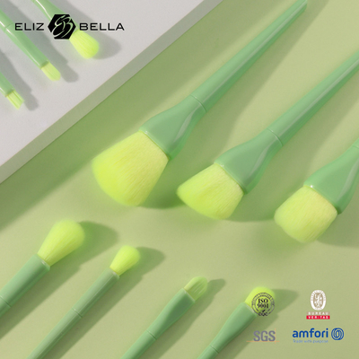 Grupo de escova sintético da composição do cabelo do OEM 9pcs claro - punho plástico verde