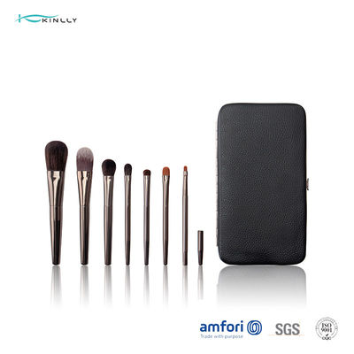 escovas sintéticas da composição do cabelo 7pcs com embalagem da caixa cosmética do ferro
