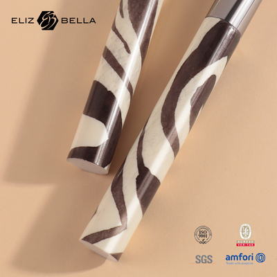 A composição das mulheres 8PCS escova o cabelo que 100% de Syntheitc da virola da arma a escova cosmética ajustou o punho plástico imprimindo completo