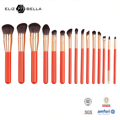 15pcs Brush de maquiagem Profissional Customização Brush de maquiagem cosmética