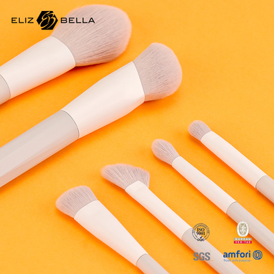 7pcs escovas de maquiagem com cabelo sintético e suportar manuseio de plástico Ferrule de alumínio, pedidos OEM bem-vindo