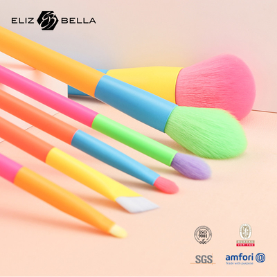 12pcs Colourful Plastic Handle And Aluminium Ferrule Beauty Cosmetic Brush Set Sample (Pesquisa de beleza cosmética)