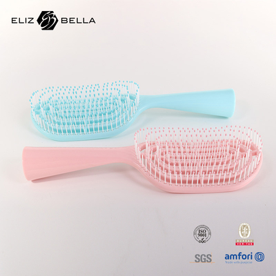 Massagem de ventilação curva úmida e seca escova de cabelo quadrada para cabelo encaracolado