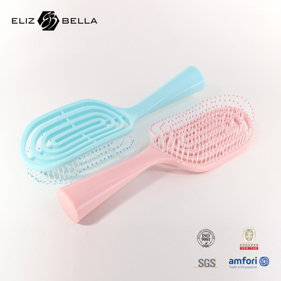 Massagem de ventilação curva úmida e seca escova de cabelo quadrada para cabelo encaracolado