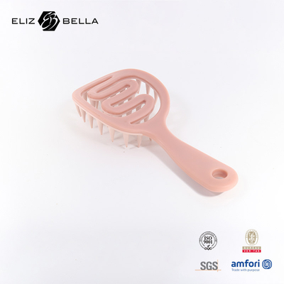 Cabelo liso sem nós escalpe massagem escova de cabelo portátil seca e úmida duplo uso shampoo escova