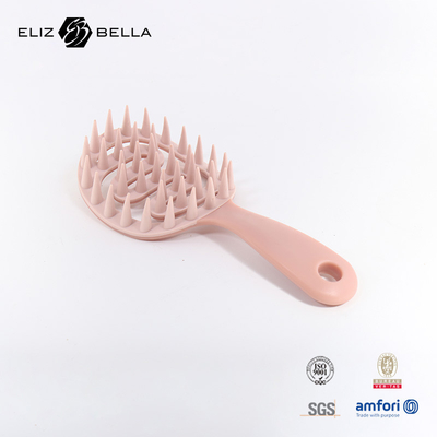 Cabelo liso sem nós escalpe massagem escova de cabelo portátil seca e úmida duplo uso shampoo escova