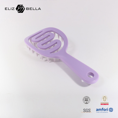 Cabelo liso sem nós escalpe massagem escova de cabelo portátil seca e úmida duplo uso shampoo escova