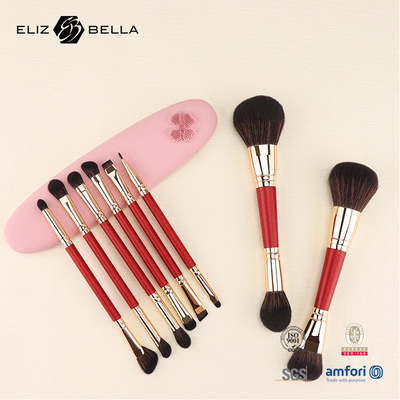 Logotipo Privado Branding Opção de maquiagem Brush Collection Feito de Ferrule Material de Alumínio