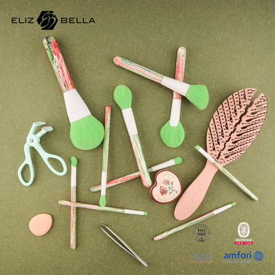 Rosto/olho/lábios Escovas de maquiagem de luxo Saco de opção individual Embalagem ideal para salão/casa/presente