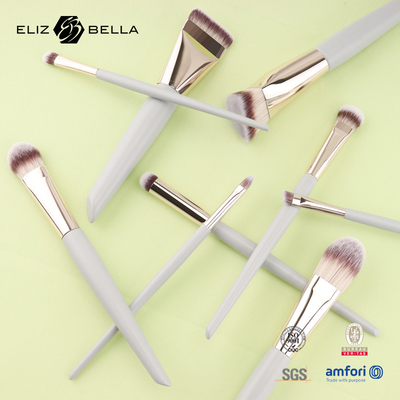 Mini Set de escovas de maquiagem de viagem   5PCS Escovas cosméticas veganas e sem crueldade para rosto e olhos