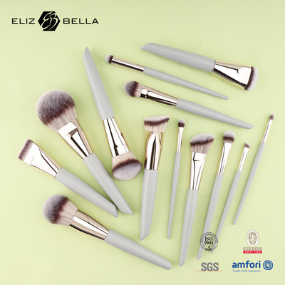Mini Set de escovas de maquiagem de viagem   5PCS Escovas cosméticas veganas e sem crueldade para rosto e olhos