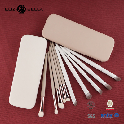 Mini Set de escovas de maquiagem de viagem   5PCS Escovas cosméticas veganas e sem crueldade para rosto e olhos