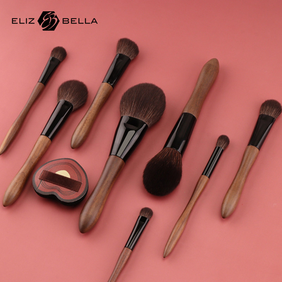 Pincel de maquiagem cosmético de revestimento antiderrapante de cor de punho personalizado para aplicação de maquiagem sem esforço
