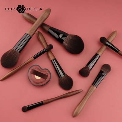 Pincel de maquiagem cosmético de revestimento antiderrapante de cor de punho personalizado para aplicação de maquiagem sem esforço