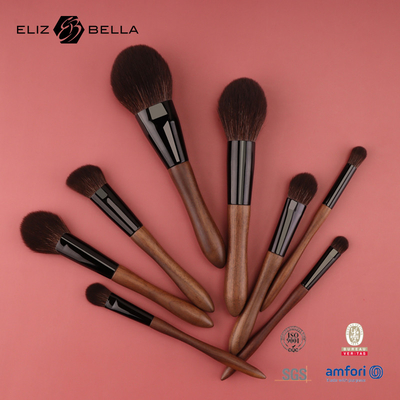 Pincel de maquiagem cosmético de revestimento antiderrapante de cor de punho personalizado para aplicação de maquiagem sem esforço