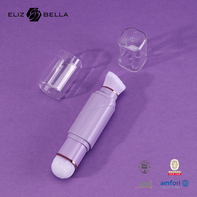 2 em 1 Design Pincel Retrátil Suave Durável Produzido de forma responsável 100% Vegan Pincel de maquiagem de cabelo de nylon para salão/casa/presente