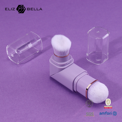 2 em 1 Design Pincel Retrátil Suave Durável Produzido de forma responsável 100% Vegan Pincel de maquiagem de cabelo de nylon para salão/casa/presente