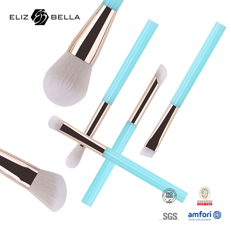 6pcs OEM de maquiagem escovas de olhos para cuidados de beleza, crueldade livre de cabelo sintético maquiagem kit de escova