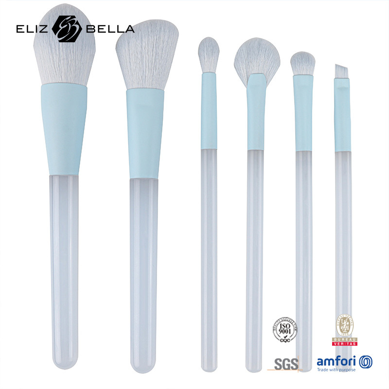 Manutenção de plástico LOGO personalizado aceito escovas de maquiagem de luxo para maquiagem função escovas,100% cabelo sintético