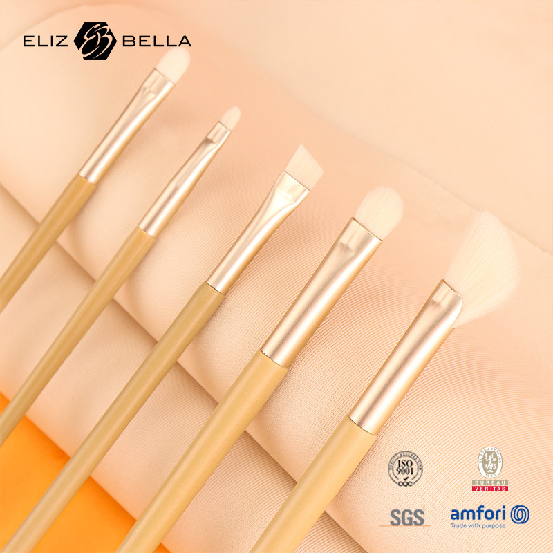 11 Peças Nice Madeira Manuseio maquiagem de beleza escova ferramentas, Ferrule de alumínio escovas cosméticas, escovas sintéticas de cabelo kits