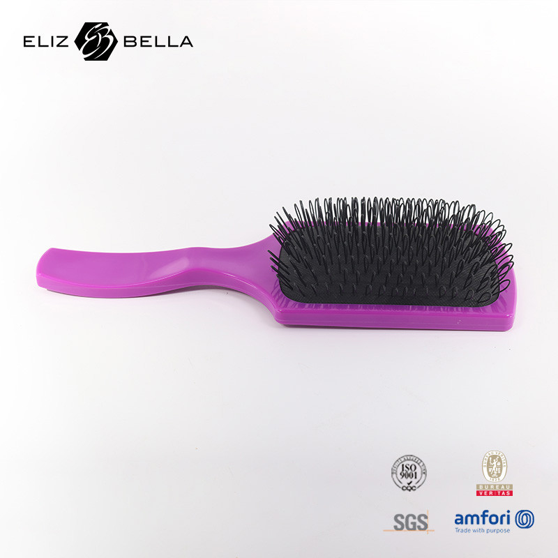 Logotipo personalizado Escova de desentupimento ventilada com pente de massagem e design de onda curva para casa